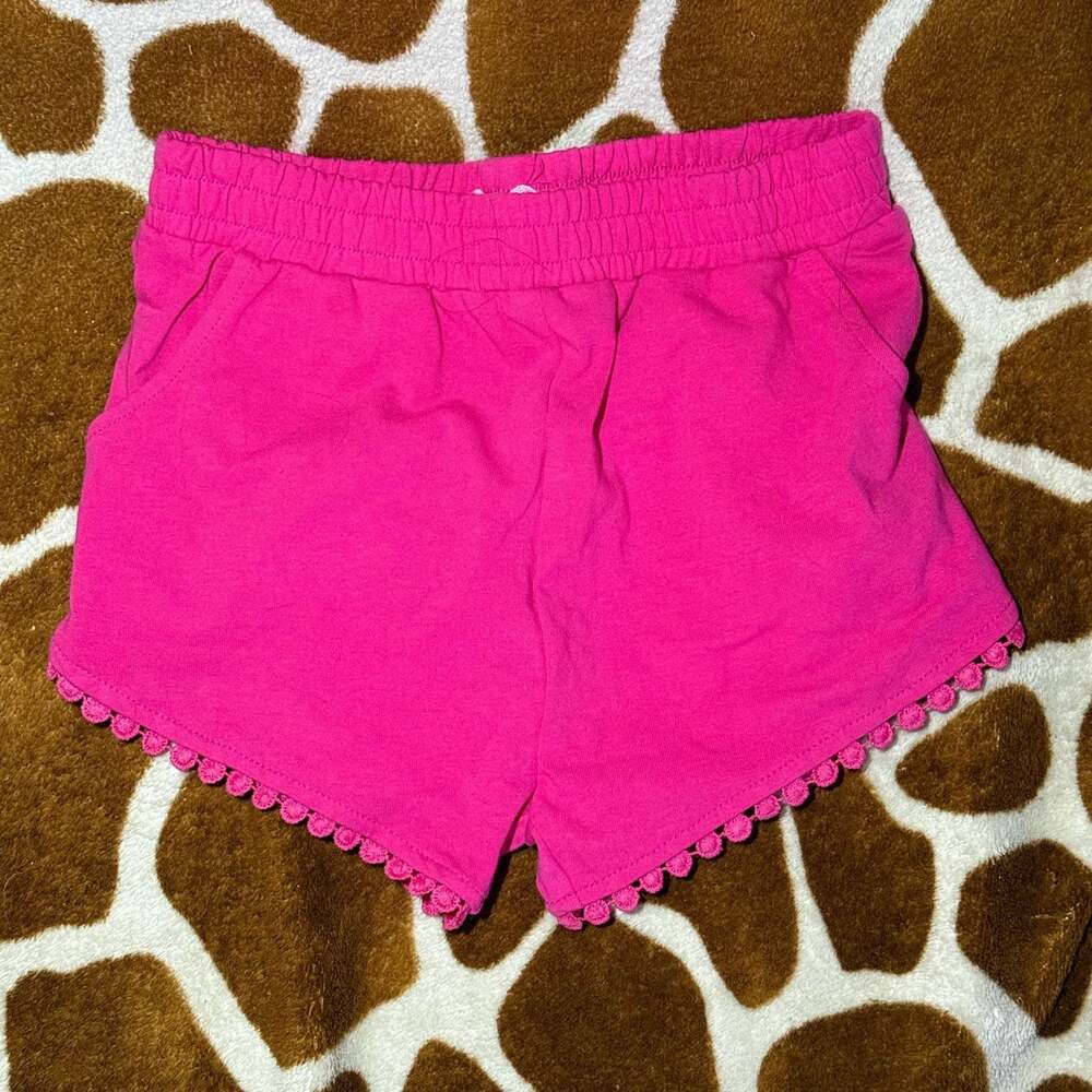 b tween Girls Hot Pink Pull-On Shorts with Crochet Trim Size 5